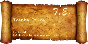 Trenka Erika névjegykártya